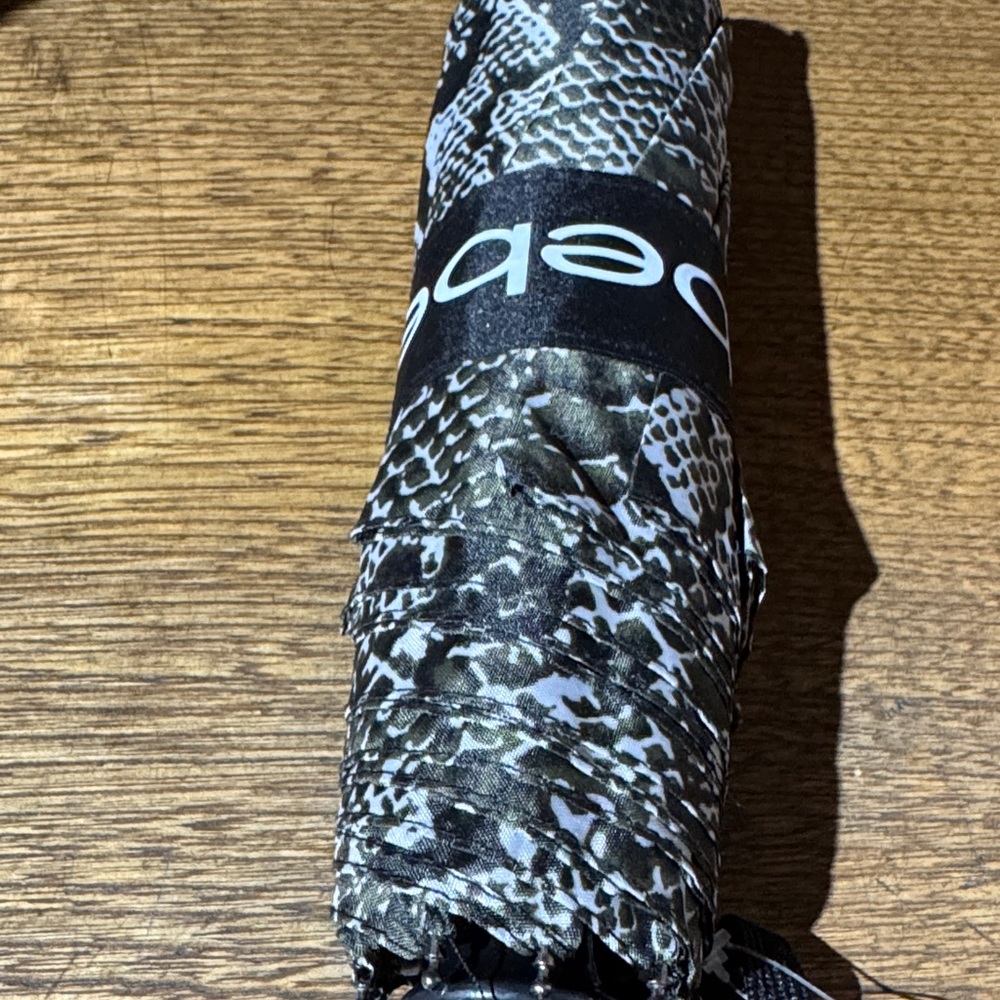 Bebe Chic Snake Print Umbrella - Black and Gray